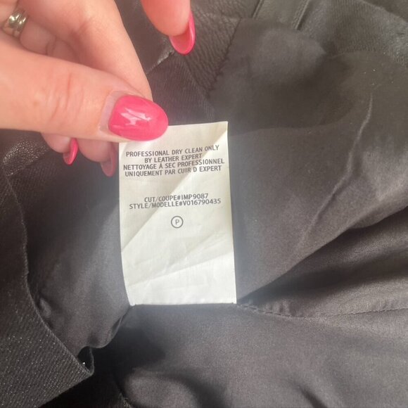 Vince  Black Leather Sleeved Moto Jacket Size Large - Picture 13 of 13